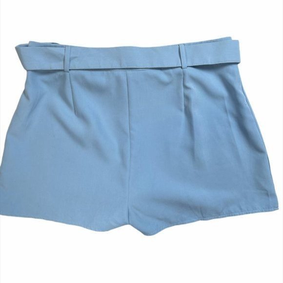 NWOT Missguided Blue High Waisted Shorts Sz 14 - Picture 3 of 7